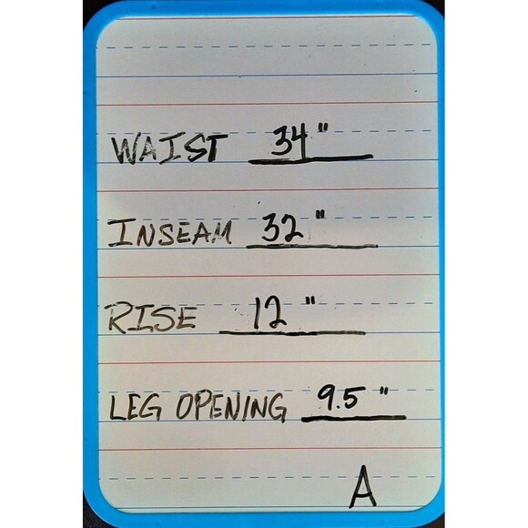 Vintage Y2K Interstate Baggy Wide Leg Blue Denim Distress Jeans Men Size 34 x 32 - Picture 8 of 8